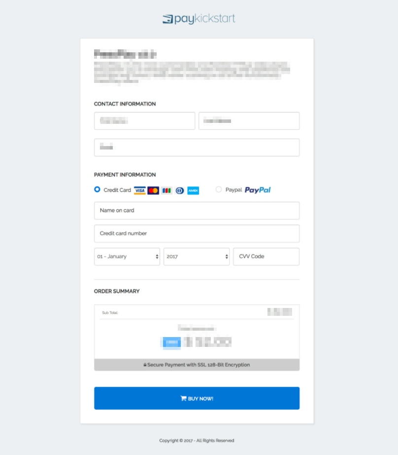 Opt-in Form to PayKickStart Checkout